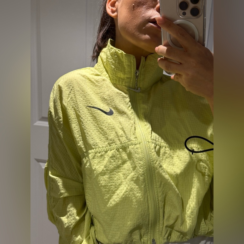 Nike Yellow Ripstop Cropped Jacket